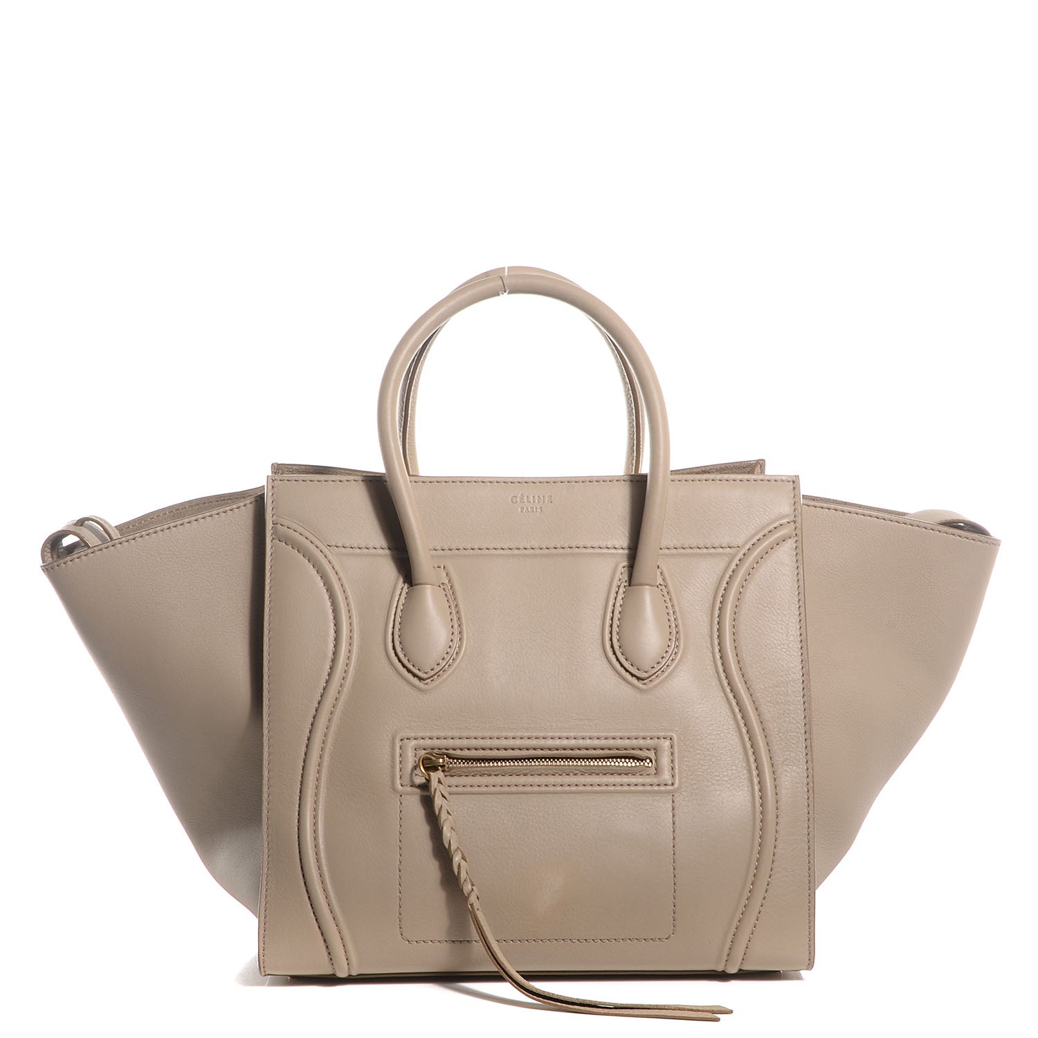 Celine Supple Calfskin Medium Phantom Luggage Beige 1 of 8