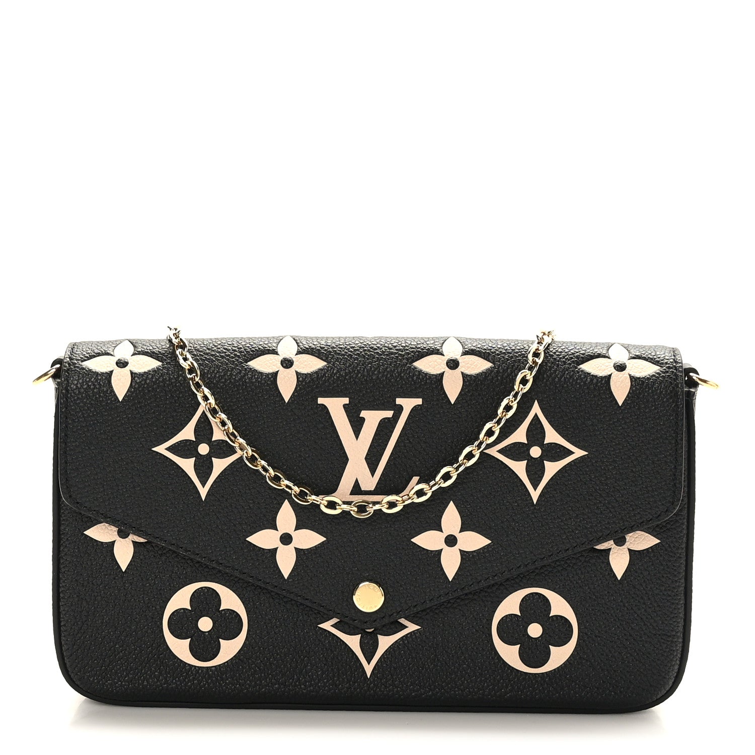 Louis Vuitton Empreinte Monogram Giant Felicie Pochette Black Beige 3 of 9