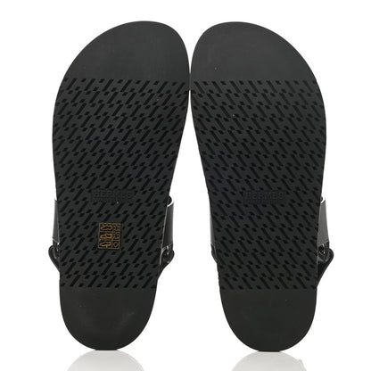 Hermes Calfskin Mens Takara Sandals 41.5 Black 5 of 10