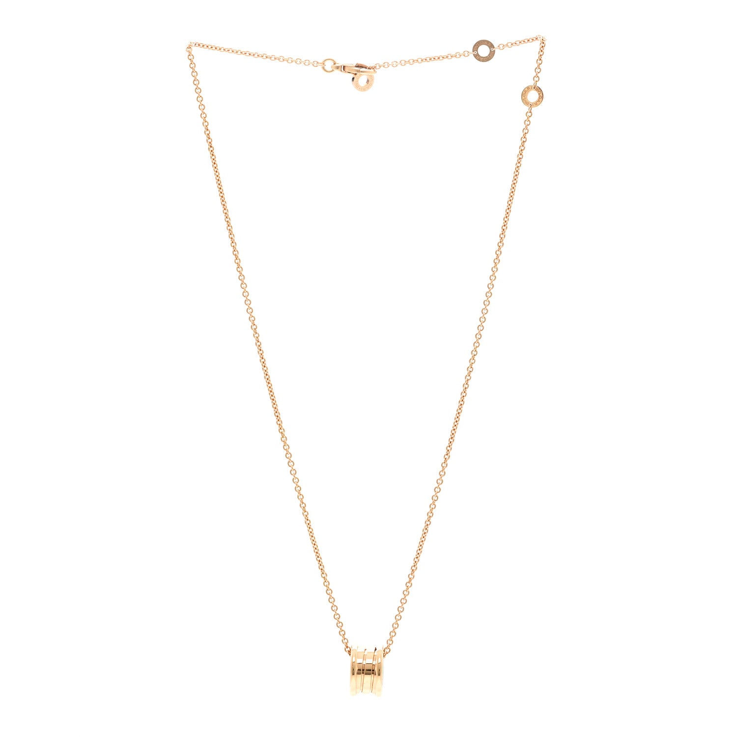 Bulgari 18K Rose Gold B.Zero1 Pendant Necklace 3 of 5