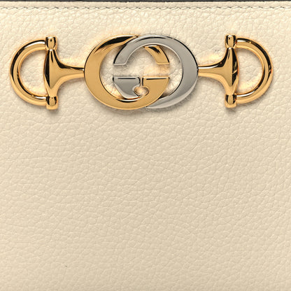Gucci Grainy Calfskin Zumi Zip Around Wallet White 8 of 9