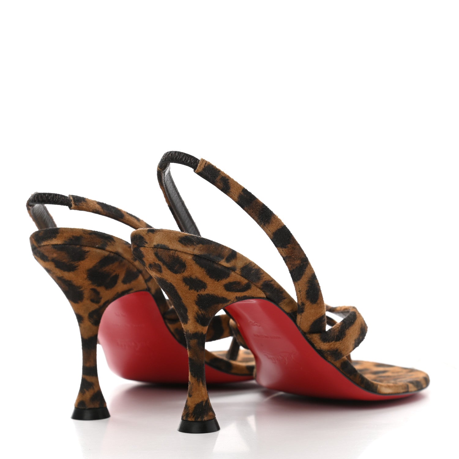 Christian Louboutin Veau Velours Taralita 85 Thong Sandals 38 Leo 4 of 8