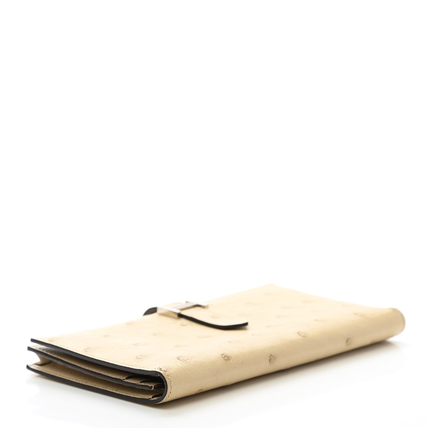 Hermes Ostrich Bearn Gusset Wallet Parchemin 4 of 10