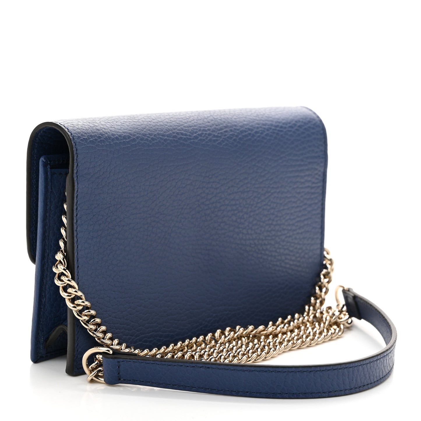 Dollar Calfskin Interlocking G Chain Wallet Caspian