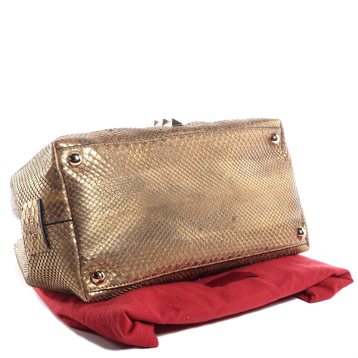 Valentino Garavani Python Va Va Voom Tote Gold 4 of 8