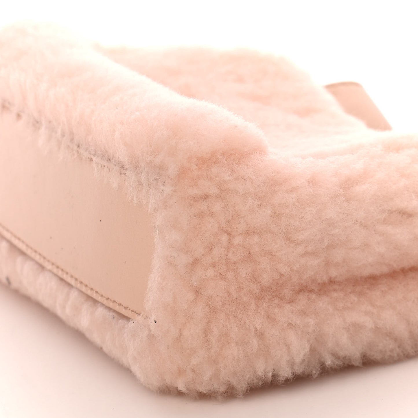 Shearling Shiny Nappa Micro Peekaboo Iconic Satchel Light Rose