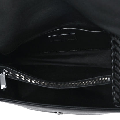 Saint Laurent Grain De Poudre Medium West Hollywood Monogram Fold-Over Black 5 of 8