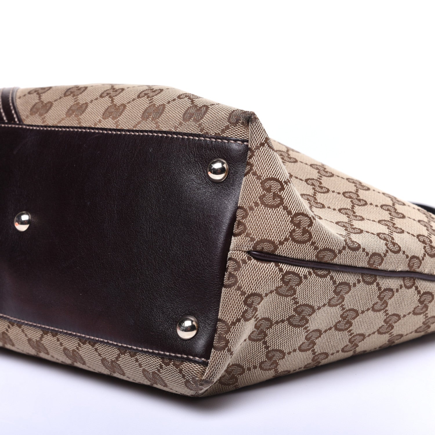 Gucci Monogram Medium New Britt Tote Brown 7 of 12