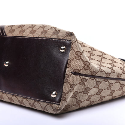 Gucci Monogram Medium New Britt Tote Brown 7 of 12