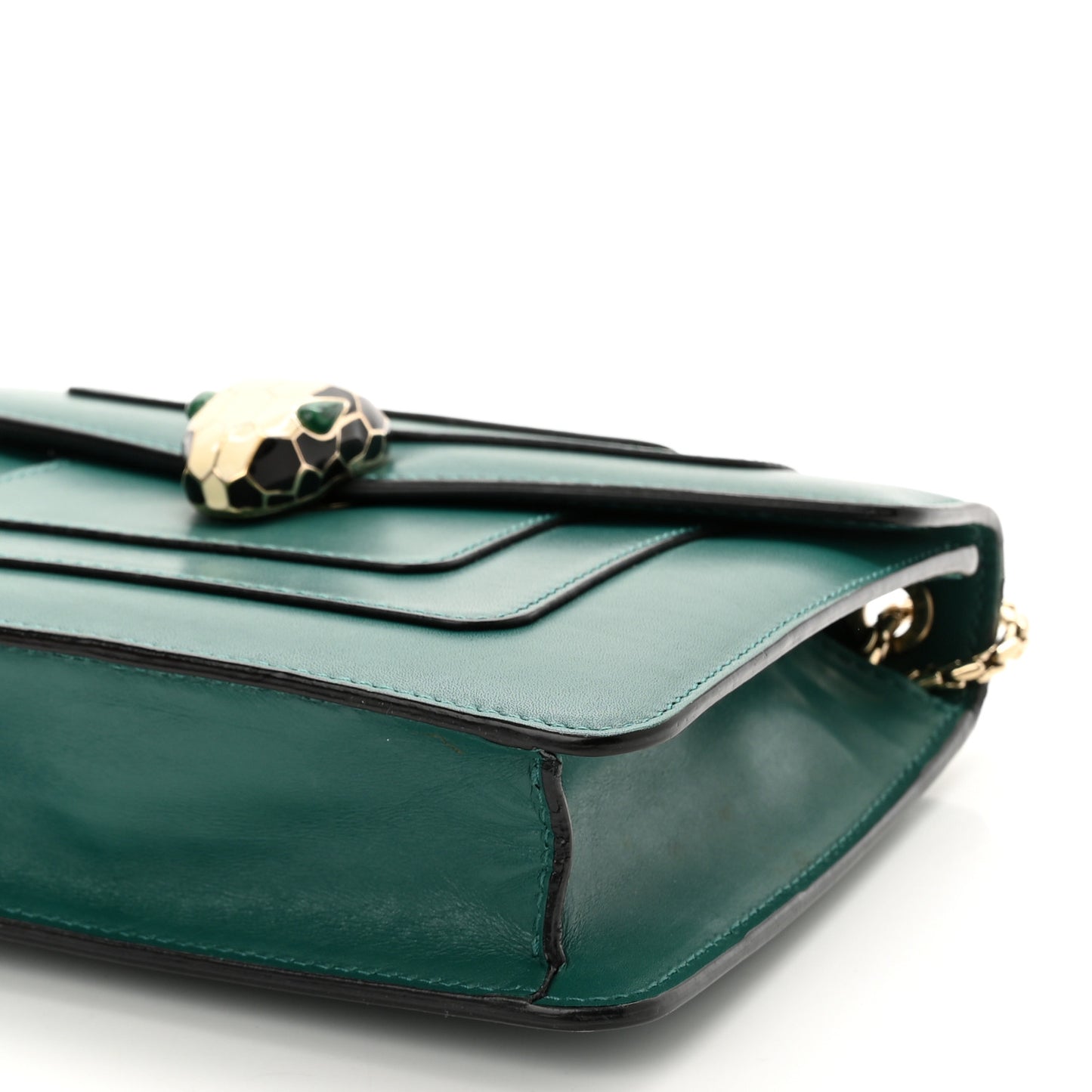 Calfskin Small Serpenti Forever Snake Strap Crossbody Bag Emerald Green