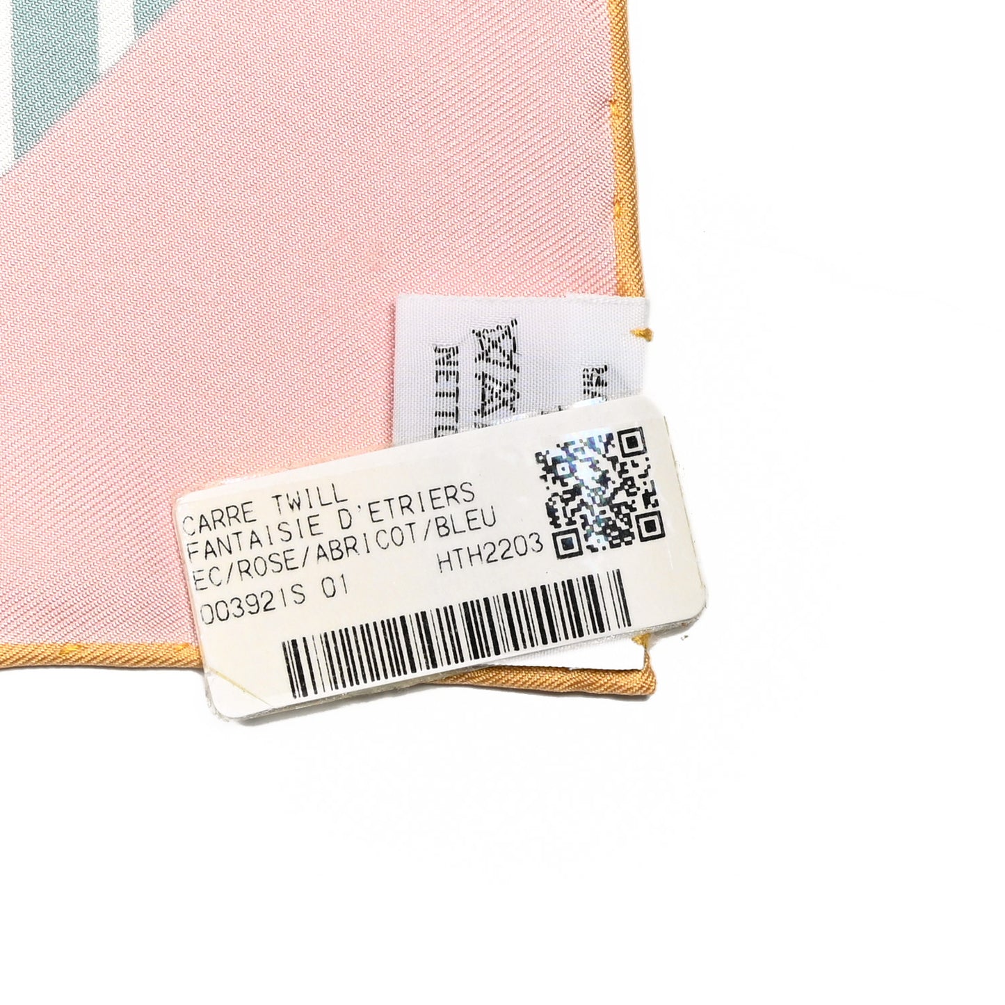 Silk Fantaisie D’etriers Scarf 90 Rose Abricot Bleu
