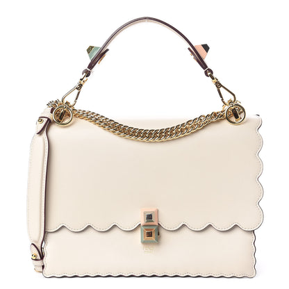 Fendi Vitello Liberty Scalloped Studded Kan I Shoulder Bag Camelia 1 of 10