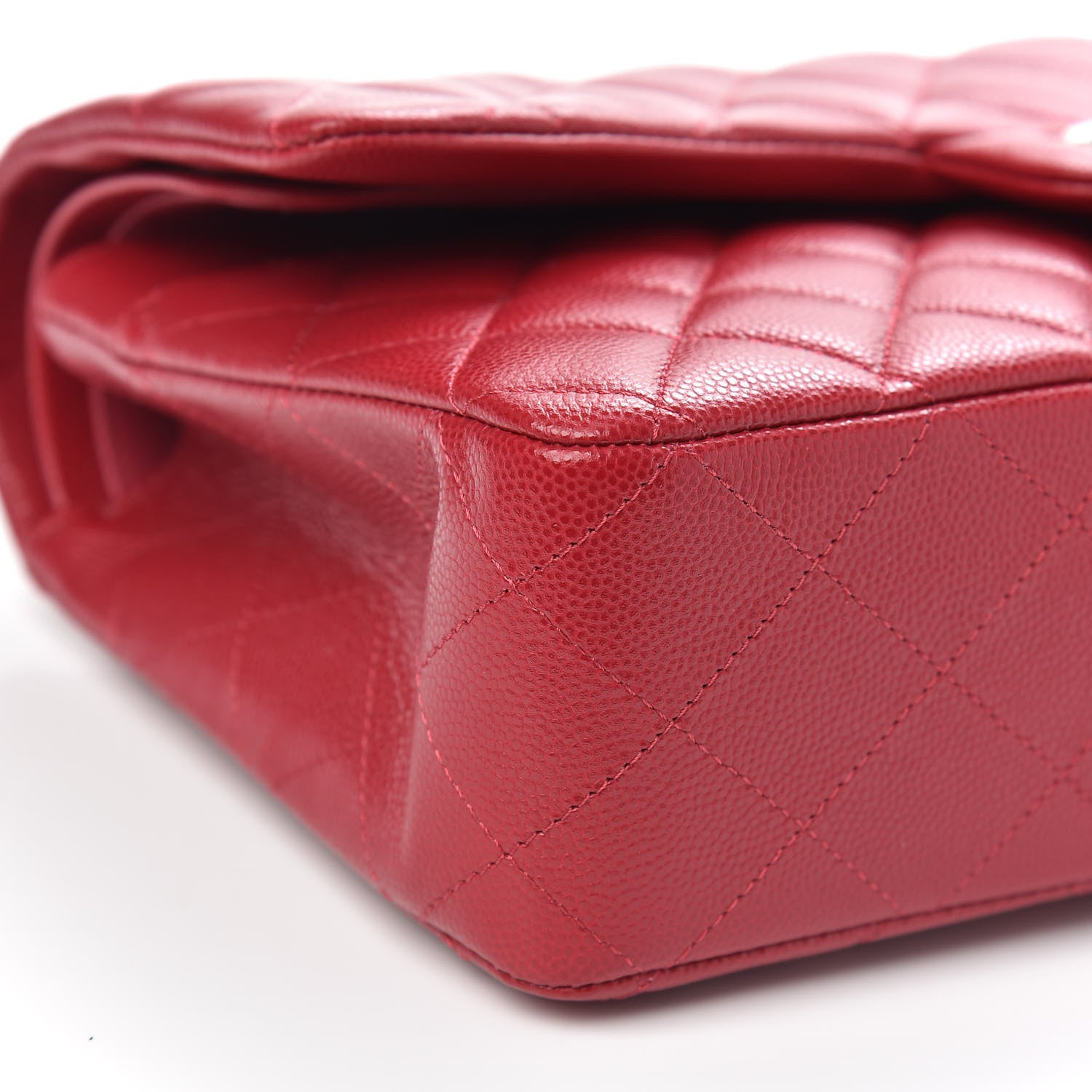 Chanel Caviar Quilted Medium Double Flap Red 9 of 11