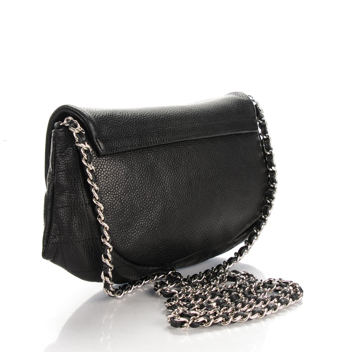 Chanel Caviar Half Moon Wallet On Chain WOC Black 3 of 8