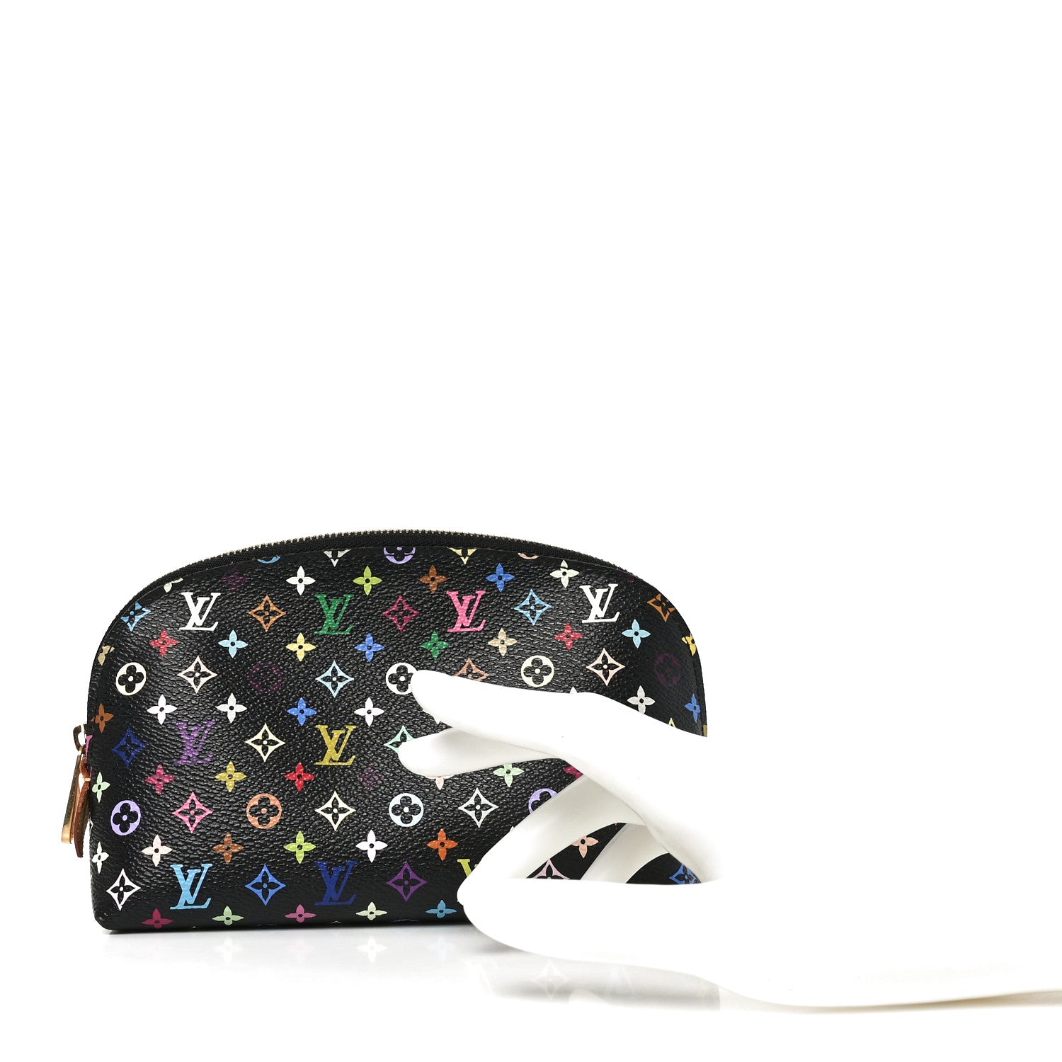 Louis Vuitton Monogram Multicolor Cosmetic Pouch Black Grenade 2 of 8
