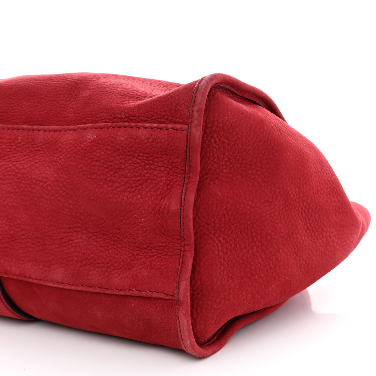 Gucci Nubuck Medium Soft Stirrup Shoulder Bag Red 8 of 10