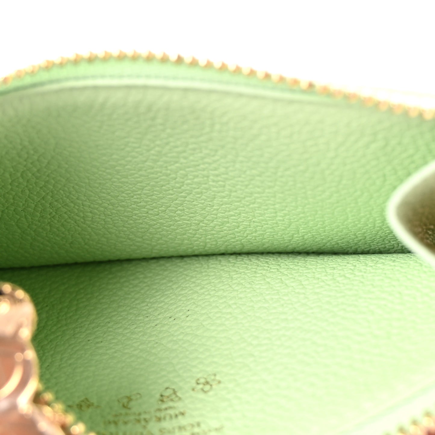 LV X TM Monogram Romy Card Holder Green Tea