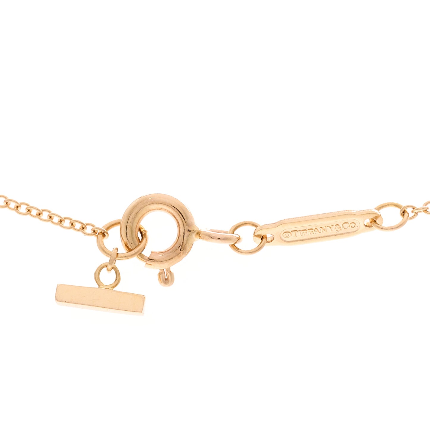 18K Rose Gold Small T Smile Pendant Necklace