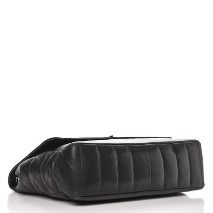Chanel Lambskin Horizontal Quilt Jumbo Mademoiselle Flap Black 5 of 14