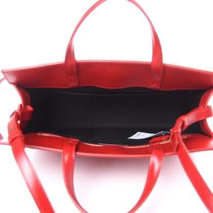 Saint Laurent Calfskin Small Manhattan Shopper Tote Red 5 of 9