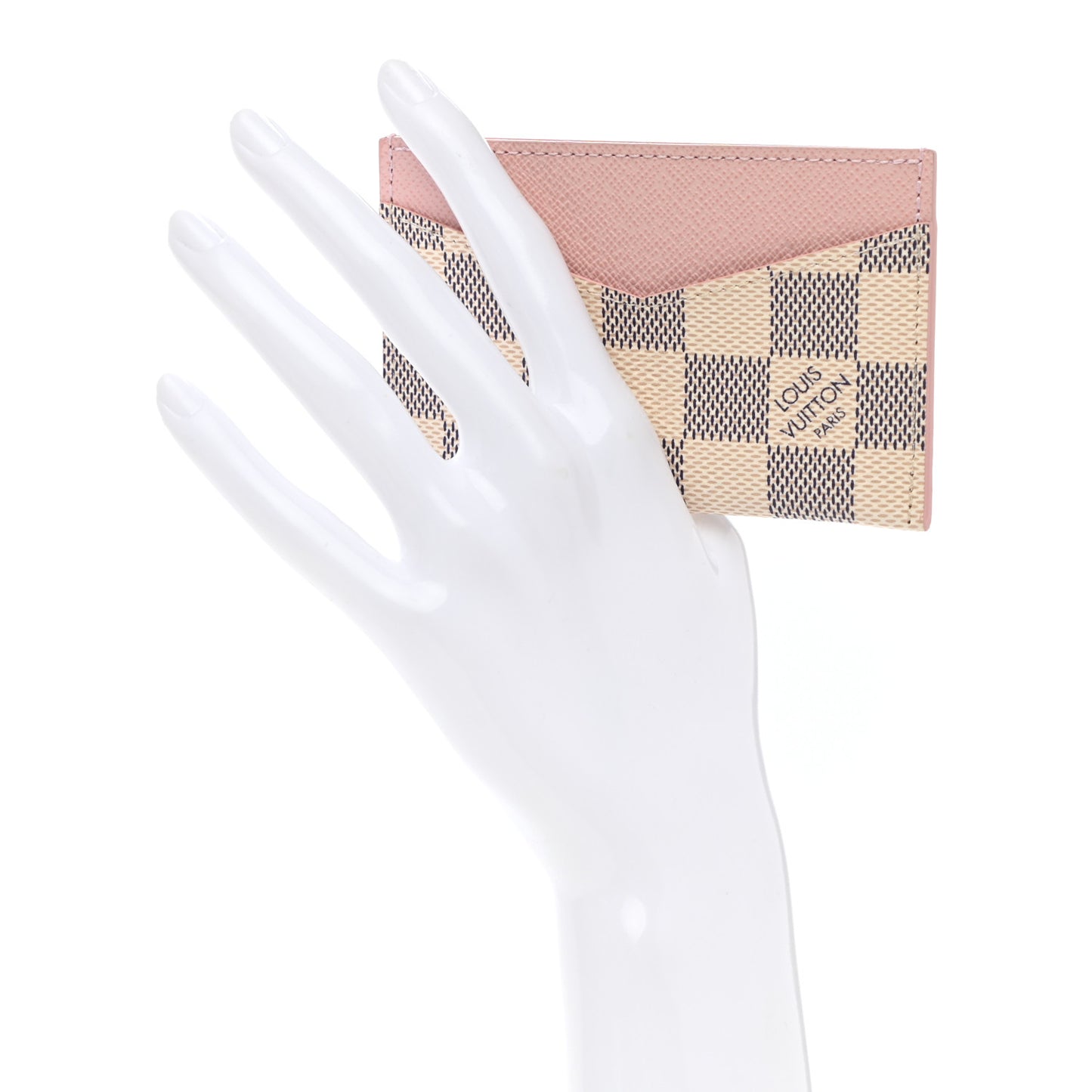 Damier Azur Daily Card Holder Rose Ballerine