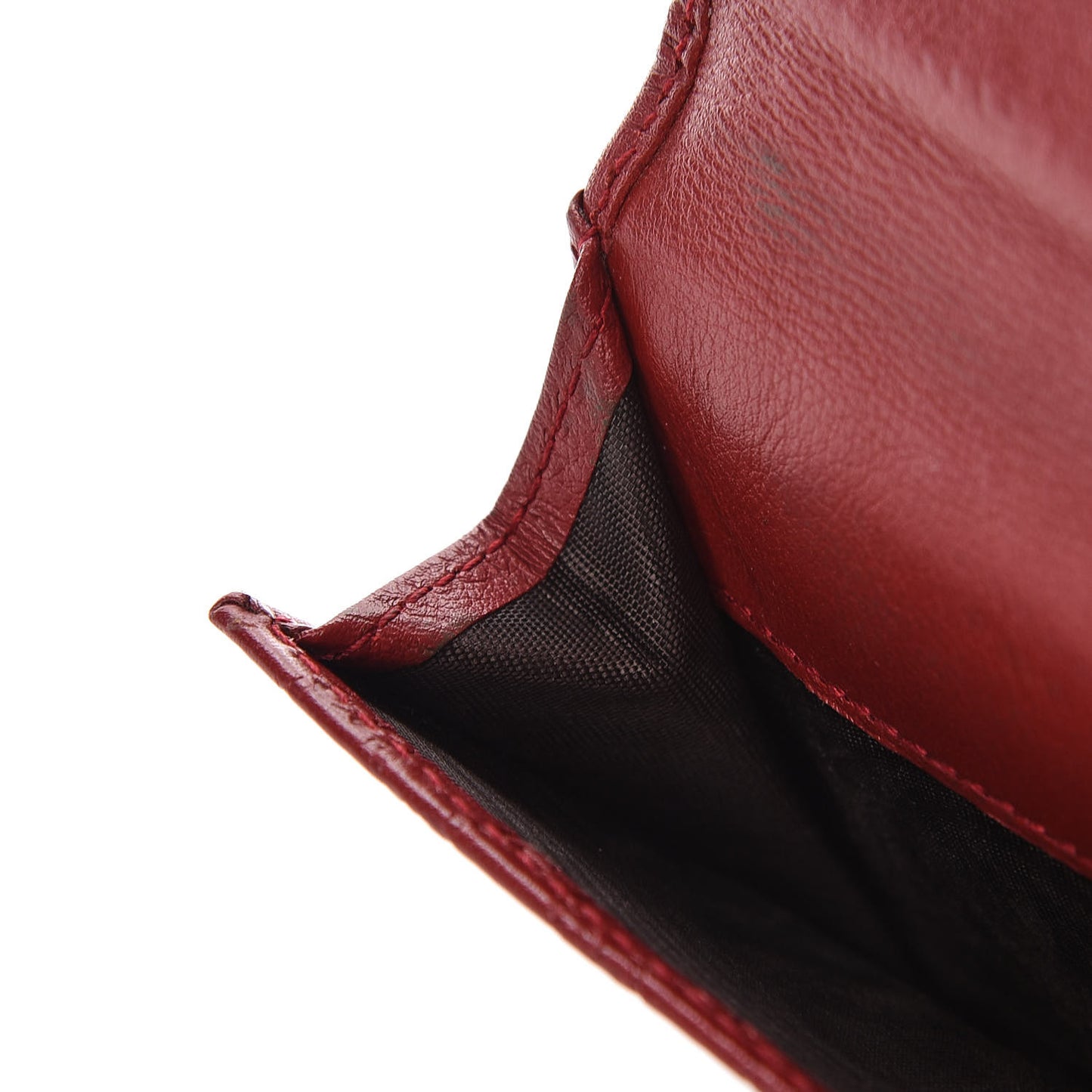 Microguccissima Continental Flap Wallet Red