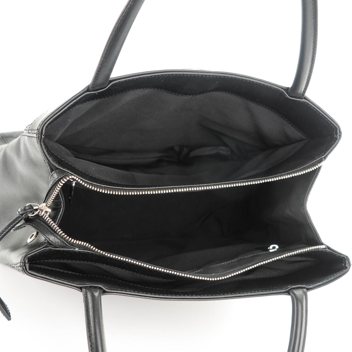 Lambskin Quilted Tote Black