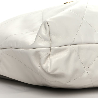 Chanel Shiny Calfskin Quilted Chanel 22 White 11 of 12