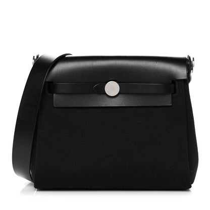 Hermes Military Toile Vache Hunter Herbag Zip Retourne 20 Black 1 of 10