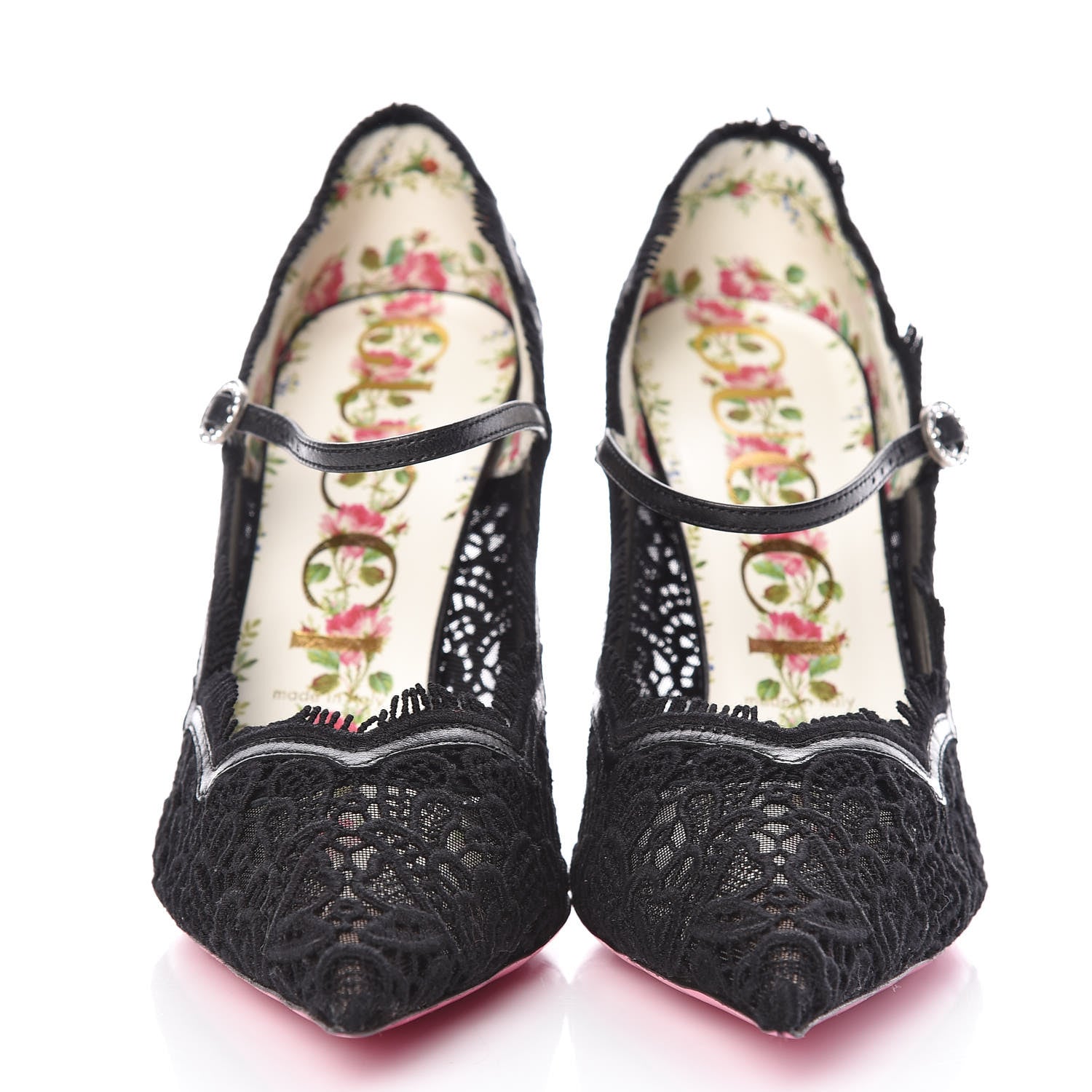 Gucci Lace Pizzo Venice Pumps 39 Black 2 of 9