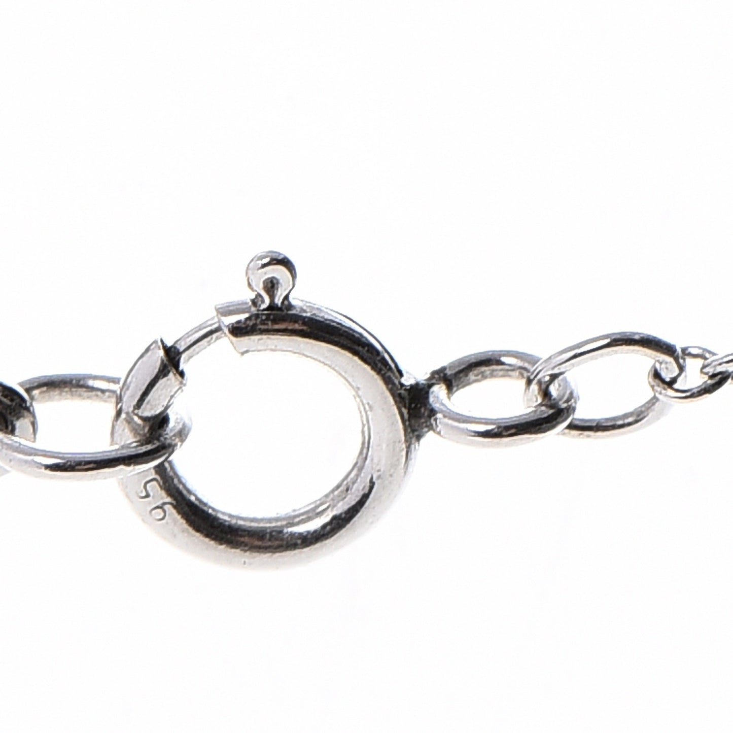 Platinum Diamond Open Circle Pendant Necklace