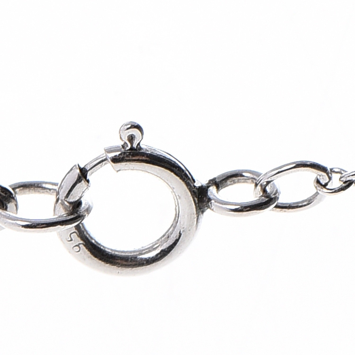 Tiffany Platinum Diamond Open Circle Pendant Necklace 5 of 8