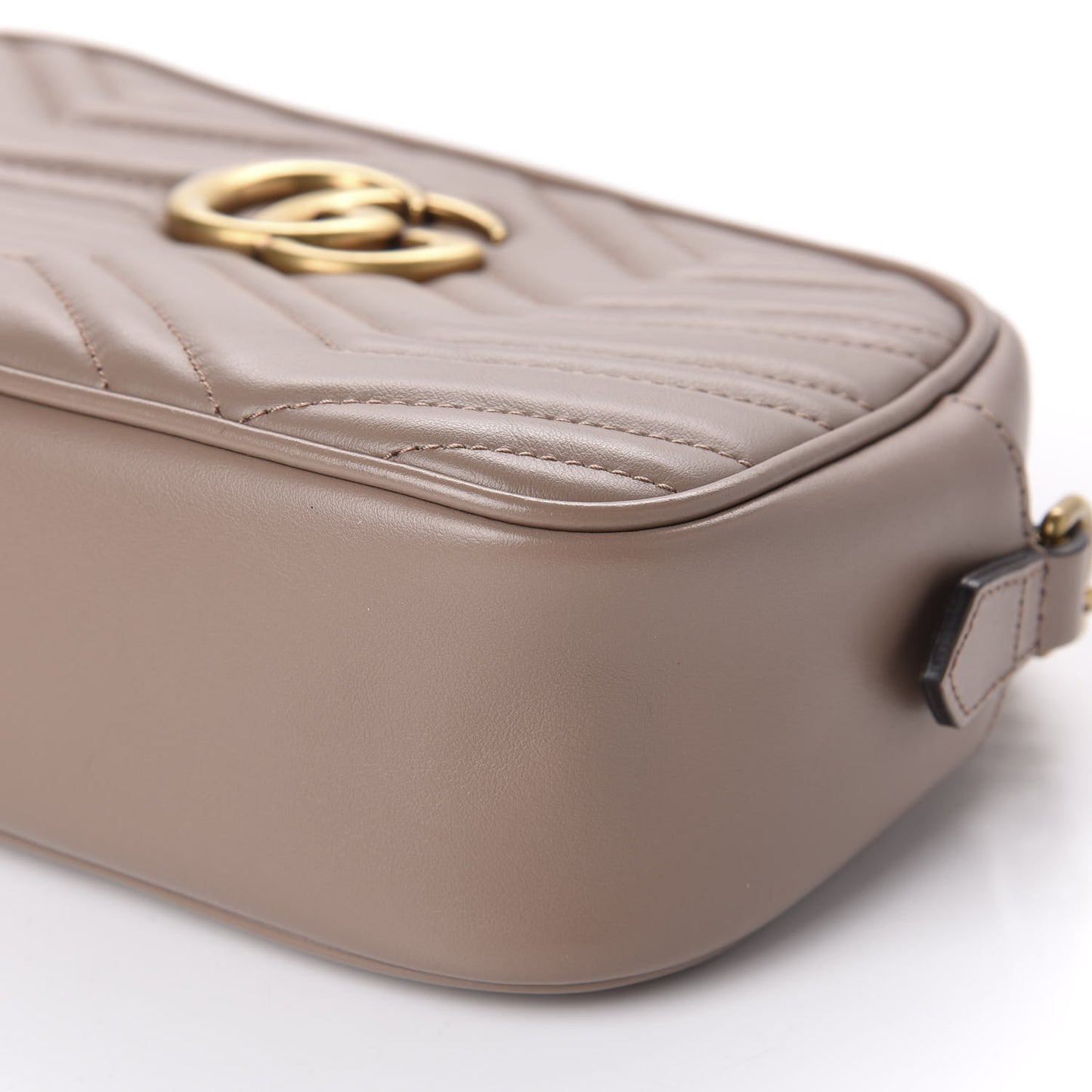 Calfskin Matelasse Small GG Marmont Chain Shoulder Bag Porcelain Rose