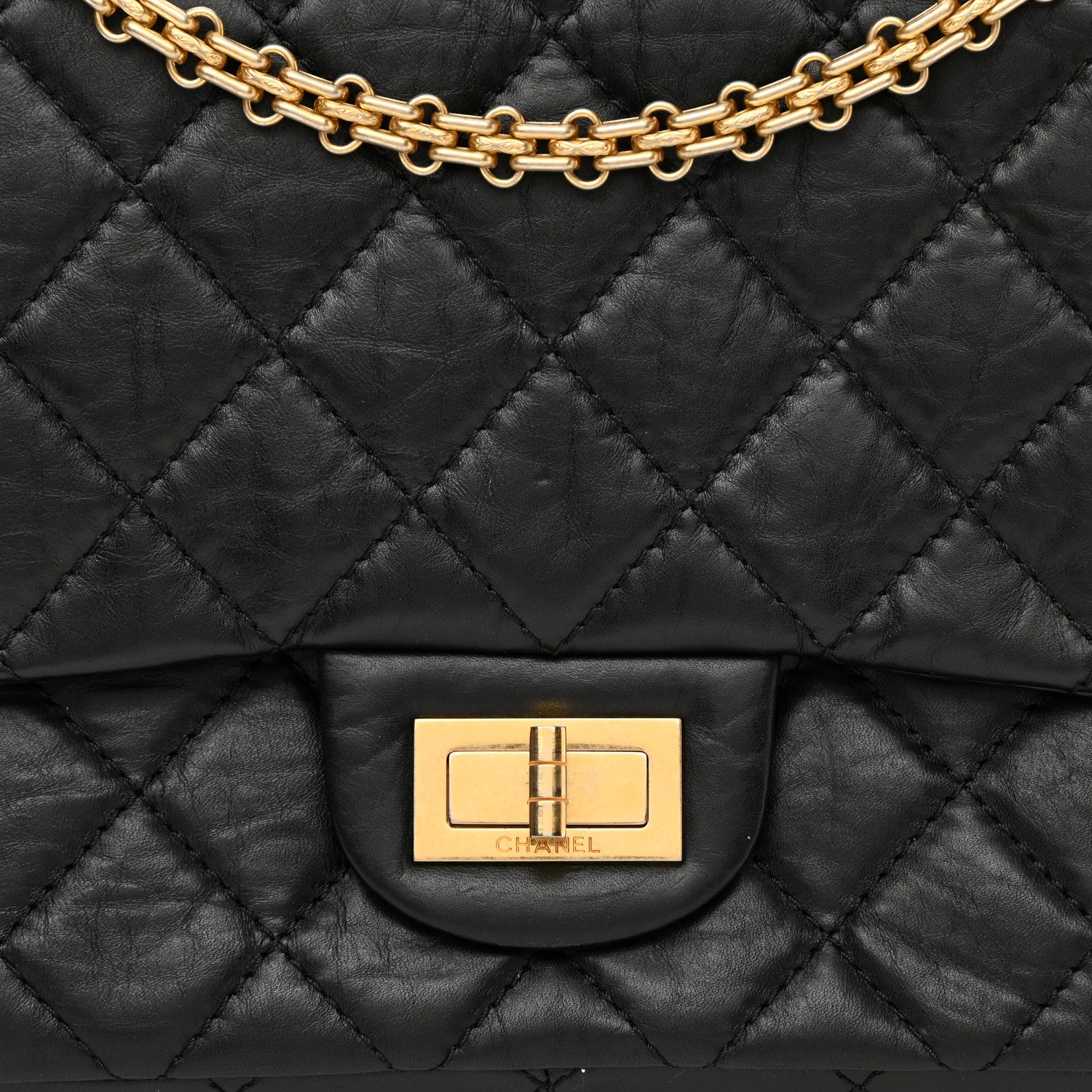 Chanel Aged Calfskin Quilted 2.55 Reissue 227 Flap Black 8 of 11