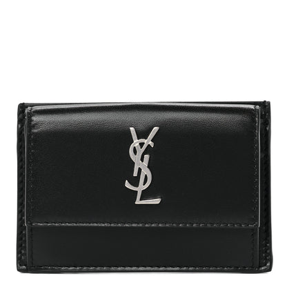 Saint Laurent Ultra Soft Calfskin Coin Wallet Black 1 of 13