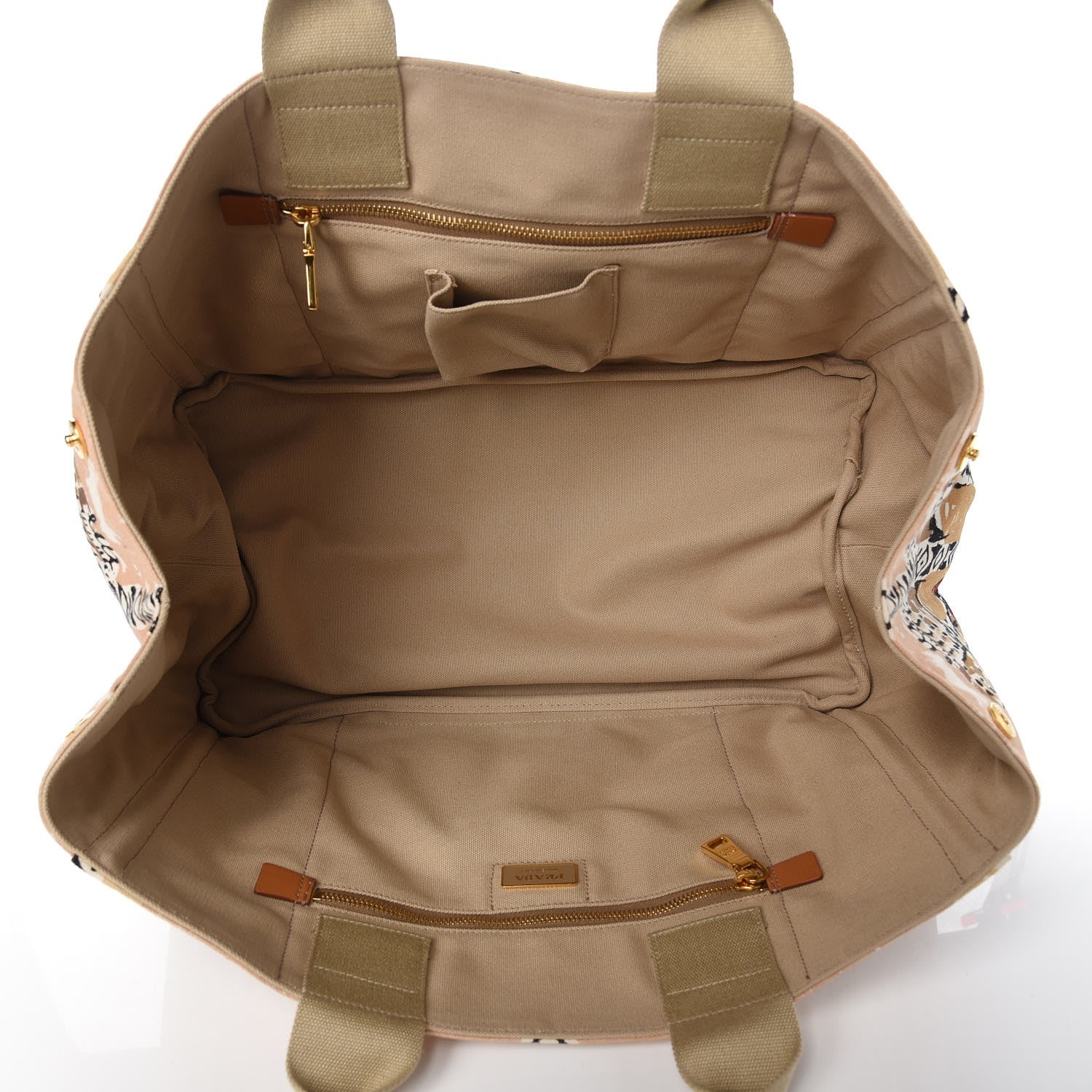Prada Canvas Canapa Stampata Tote Kaki Venezia 5 of 8