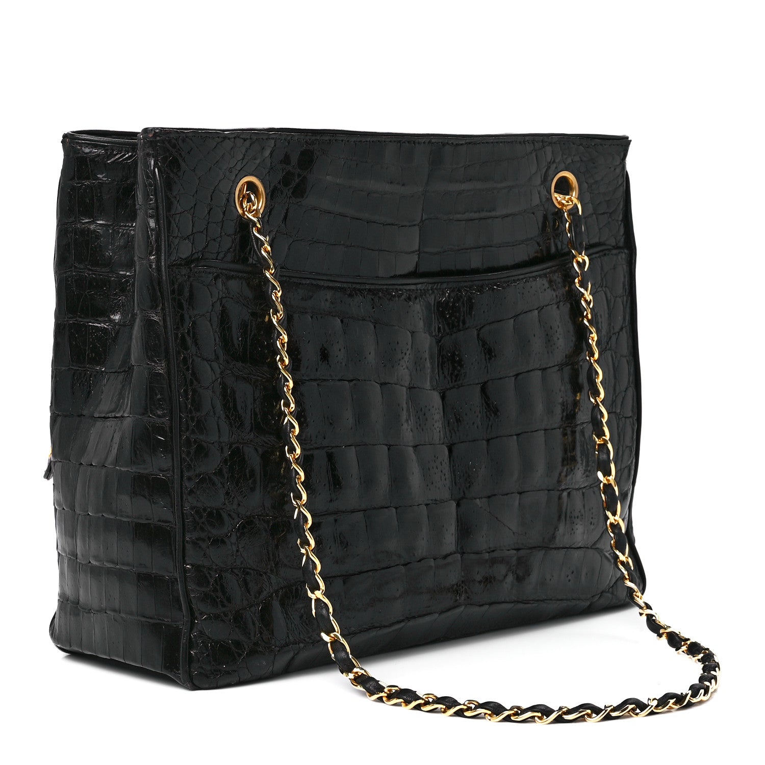 Chanel Alligator Tote Black 3 of 12
