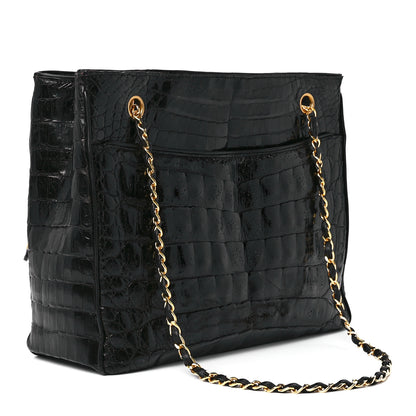 Chanel Alligator Tote Black 3 of 12