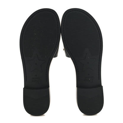 Christian Dior Matte Calfskin Pearl Dio(r)evolution Slide Sandals 40 Black 5 of 8