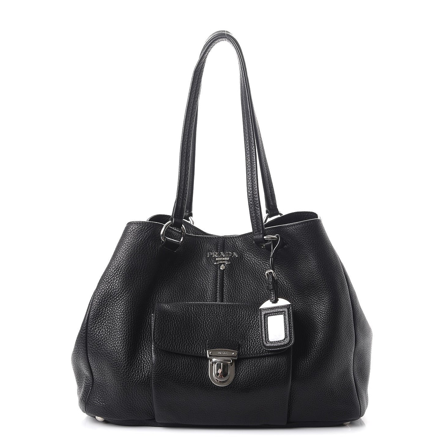 Vitello Daino Tote Nero Black