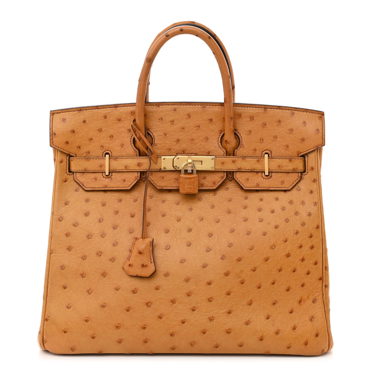 Hermes Ostrich HAC Birkin 32 Gold 1 of 11
