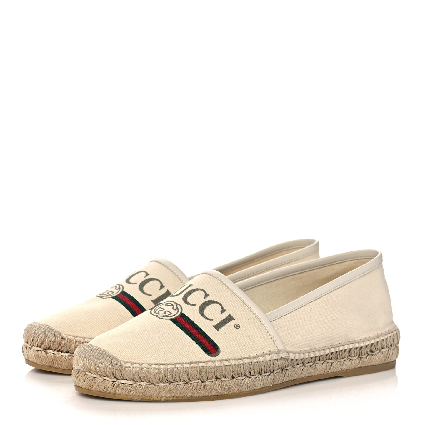 Canvas Logo Espadrilles 40 Greggio White