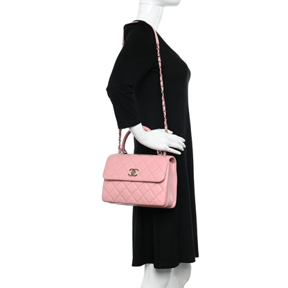 Chanel Lambskin Quilted Small Trendy CC Flap Dual Handle Bag Pink 2 of 11
