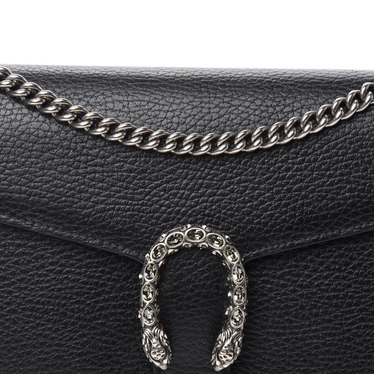 Calfskin Mini Dionysus Chain Wallet Black