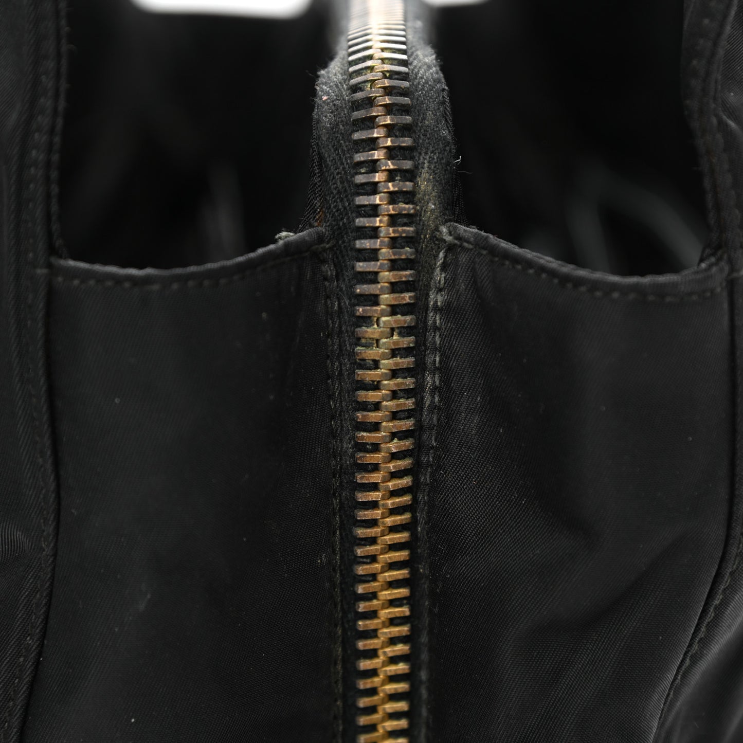 Tessuto Nylon Chain Shoulder Bag Black
