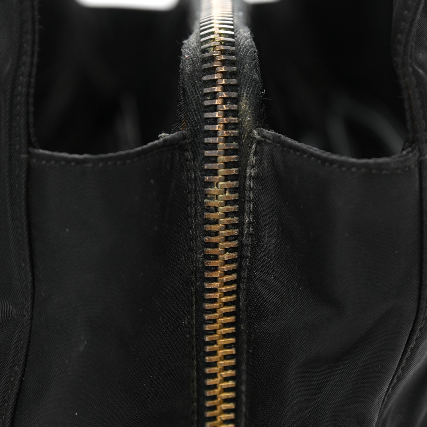 Prada Tessuto Nylon Chain Shoulder Bag Black 11 of 15