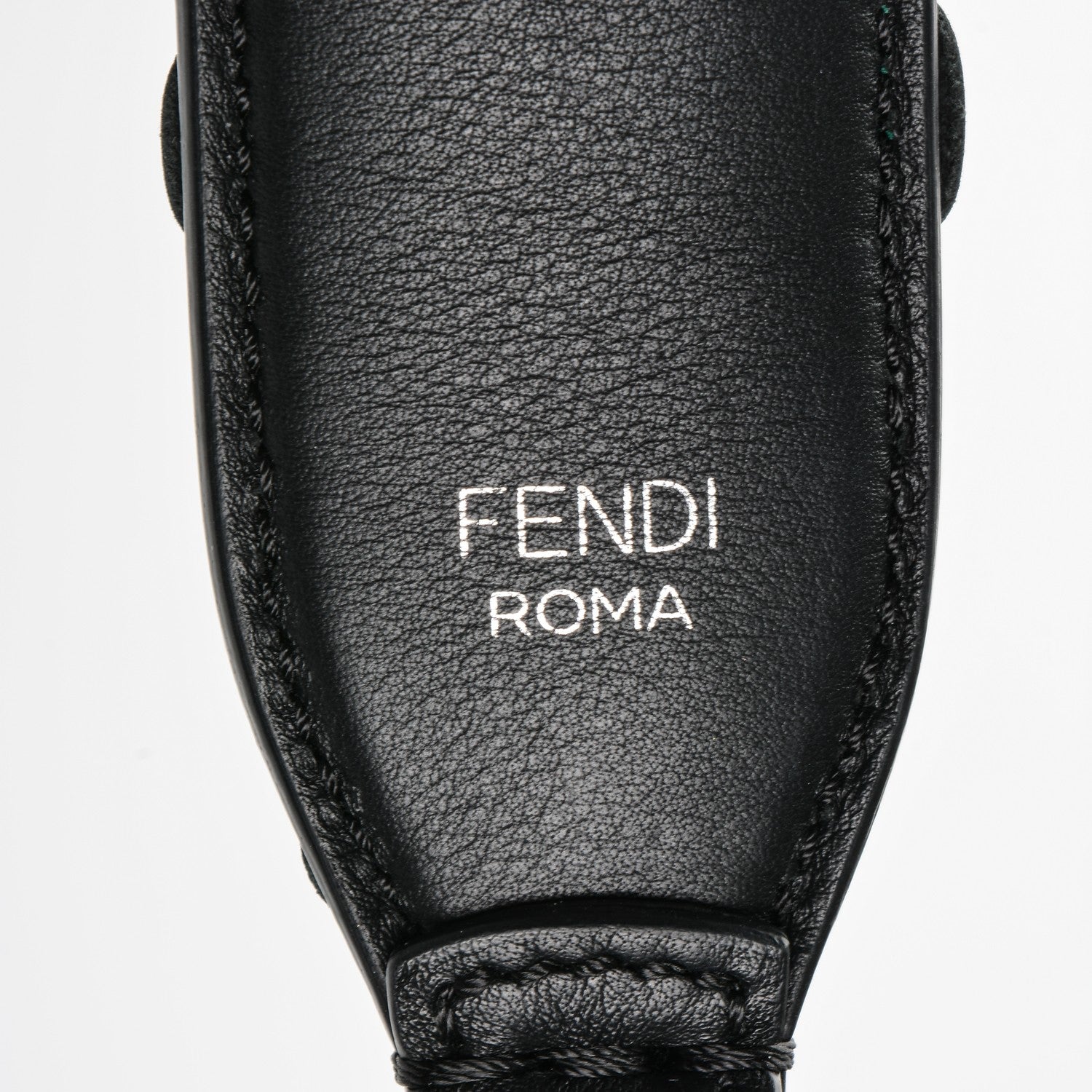 Fendi Vitello Dolce Nappa Patent Flowerland Studded Strap You Black 5 of 5