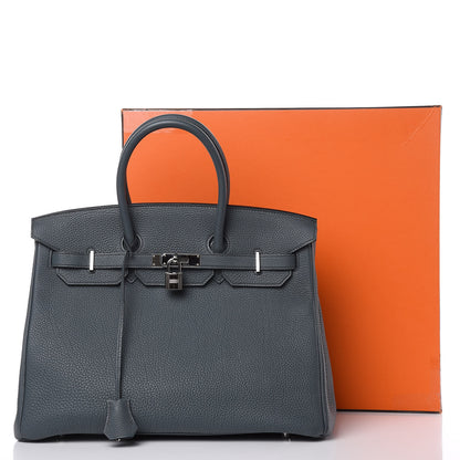 Hermes Togo Birkin 35 Bleu Orage 32 of 32