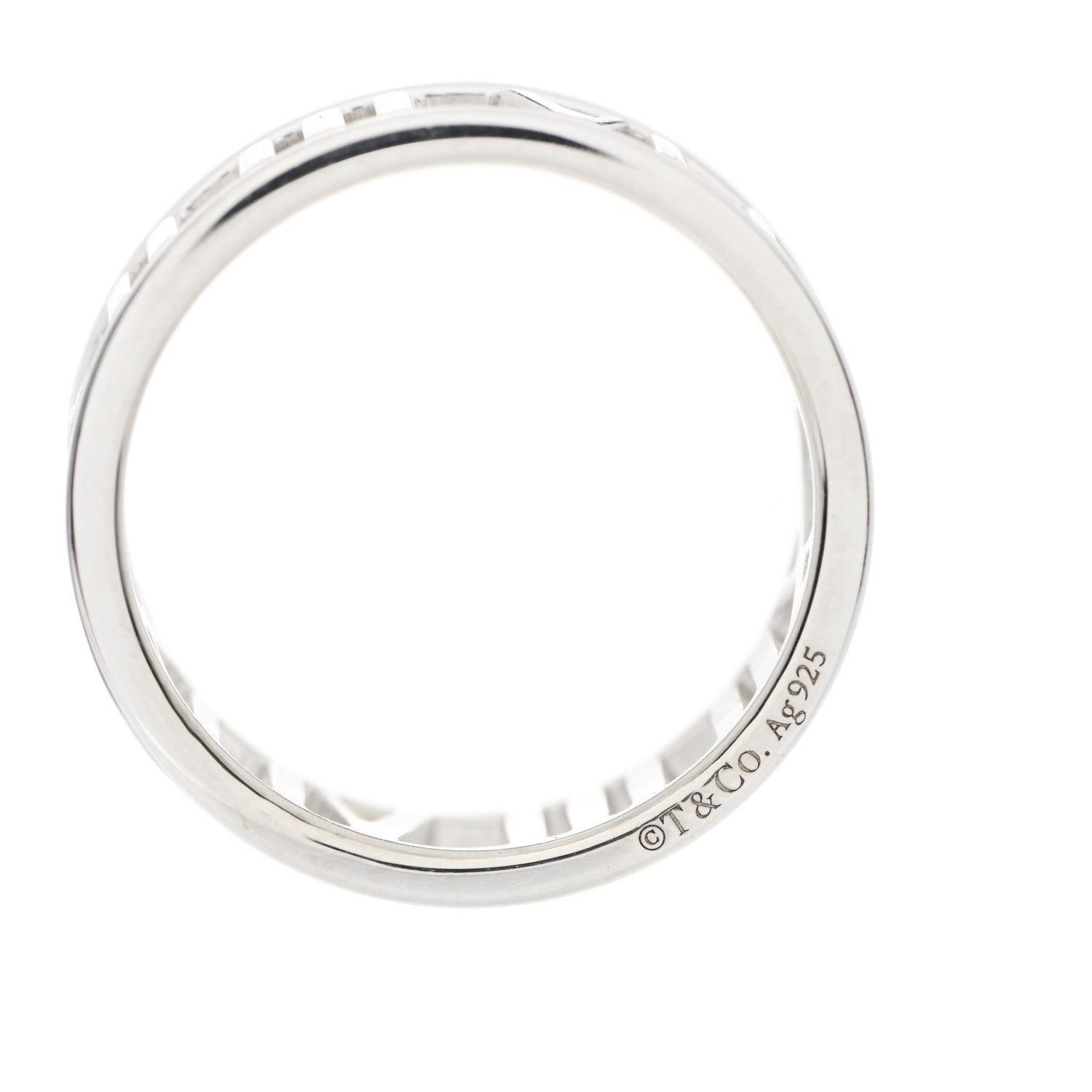 Tiffany Sterling Silver Wide Atlas Open Ring 54 6.75 4 of 4