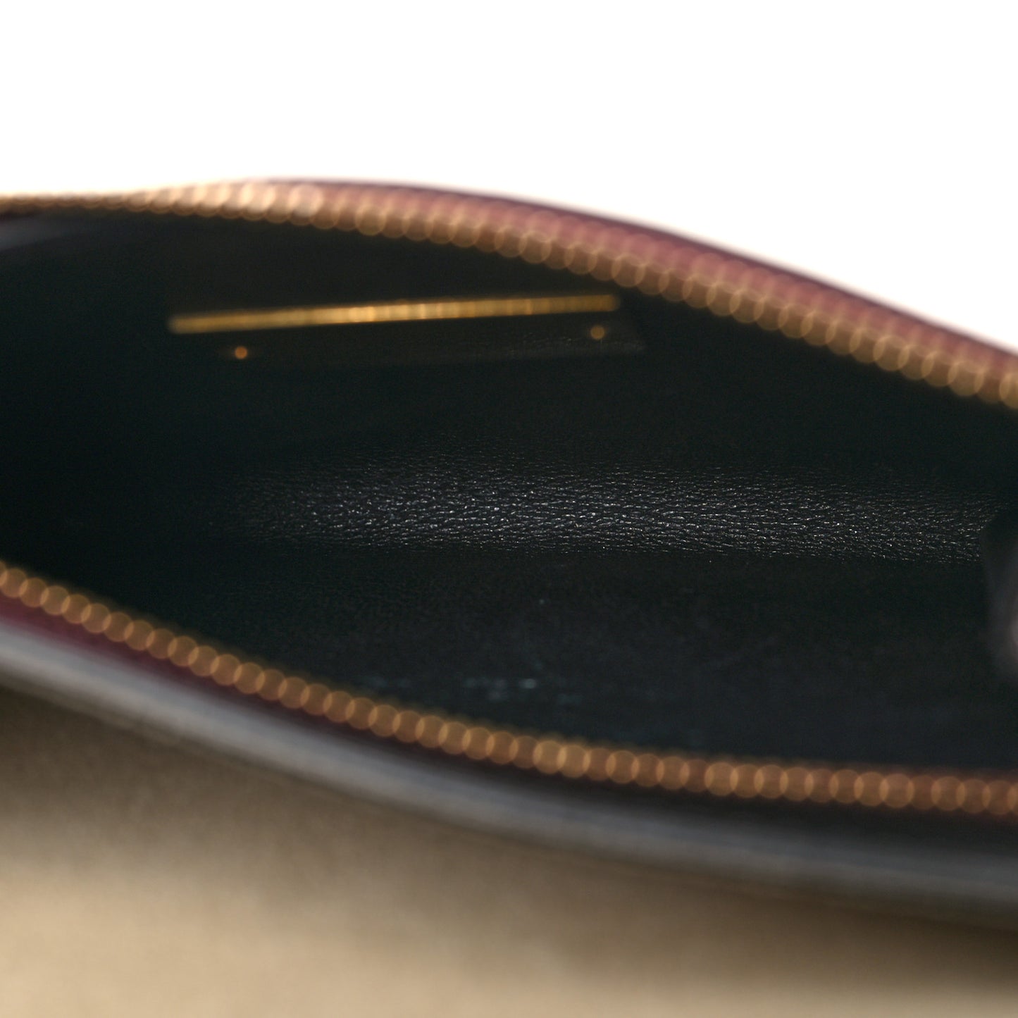 Crinkled Patent Lambskin Small GV3 Shoulder Bag Black Burgundy